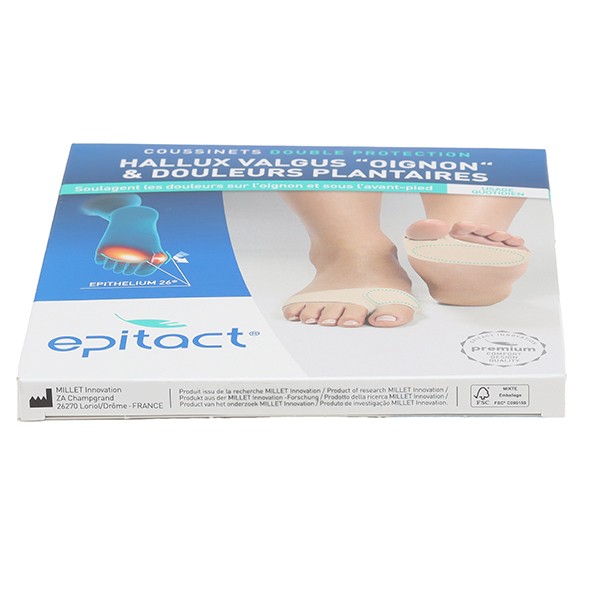 Epitact Coussinets Plantaires Double Protection Hallux Valgus