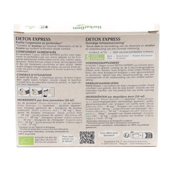 Herbalgem Detox Express Bio Monodoses Cure De Jours