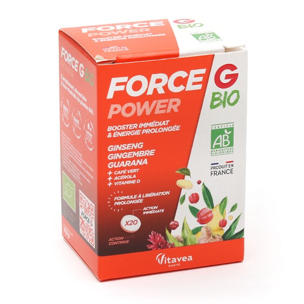 Vitavea Force G Power Bio comprimés Tonus et vitalité Fatigue