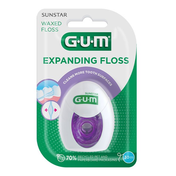 Gum Expanding Floss fil dentaire ciré 30 m