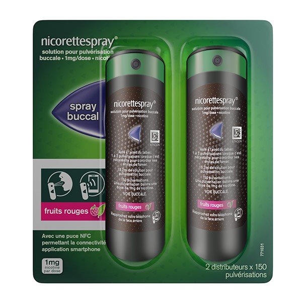 NicoretteSpray 1 mg fruits rouges