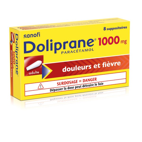 Doliprane 1000 mg adulte suppositoires