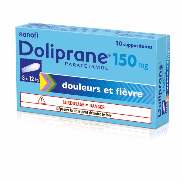 Doliprane suppositoire bébé 150 mg