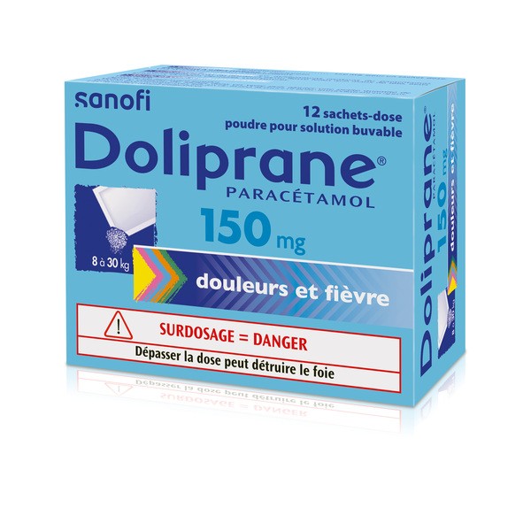 Doliprane 150 mg poudre sachets