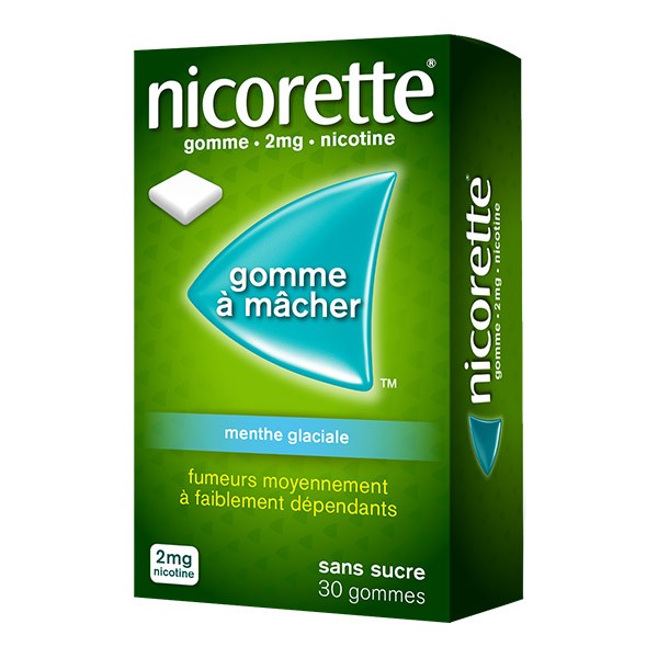 Nicorette 2 mg menthe glaciale gomme