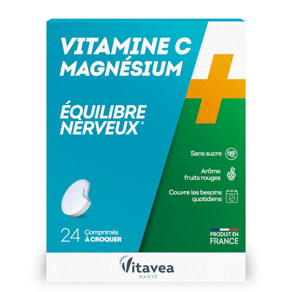 Vitavea vitamine C magnésium équilibre nerveux comprimés