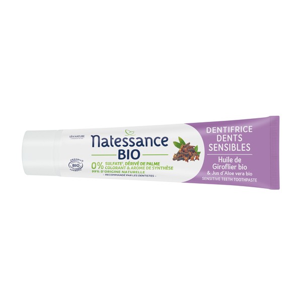 Natessance dentifrice soin dents sensibles bio