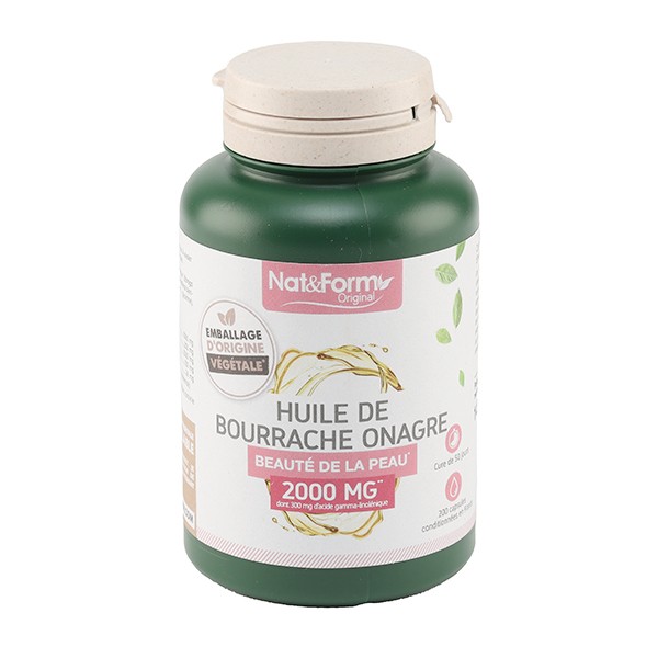 Nat et Form Huile de bourrache onagre capsules