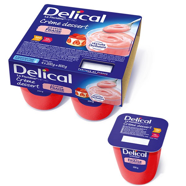 Delical crème dessert HP HC La Floridine saveur fraise