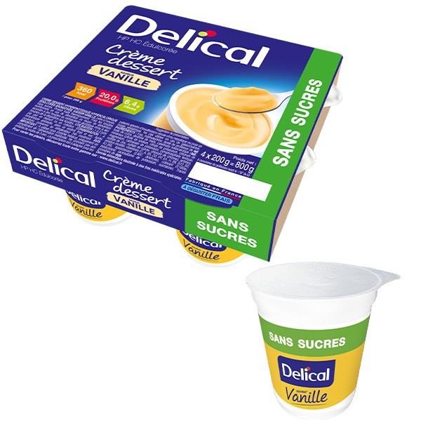 Delical crème dessert HP HC sans sucres Vanille