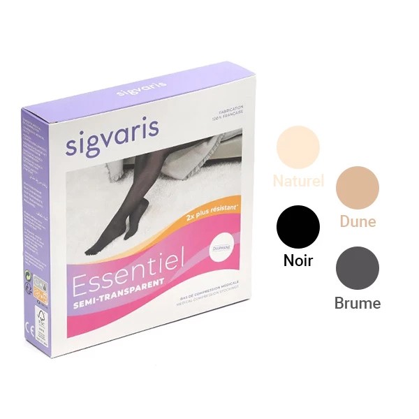 Sigvaris Essentiel Semi transparent Collant de contention Femme Classe 2