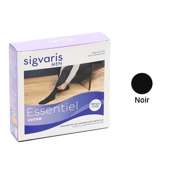 Sigvaris Essentiel Coton Chaussettes de Contention Homme Classe 3