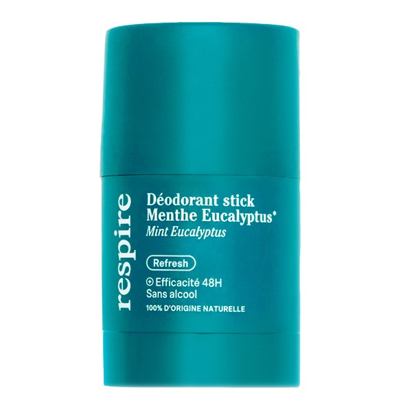 Respire Déodorant en stick Menthe & Eucalyptus Bio