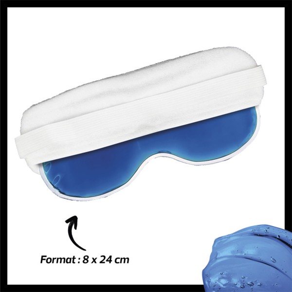 Poche de gel chaud/froid en forme de lunettes réutilisable