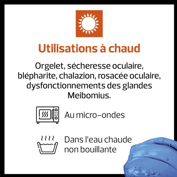 Gel pour les yeux, poche de glace pour soulager la fatigue, les cernes,  réutilisable, cache-œil chaud et froid, patchs sous les yeux pour soulager  les