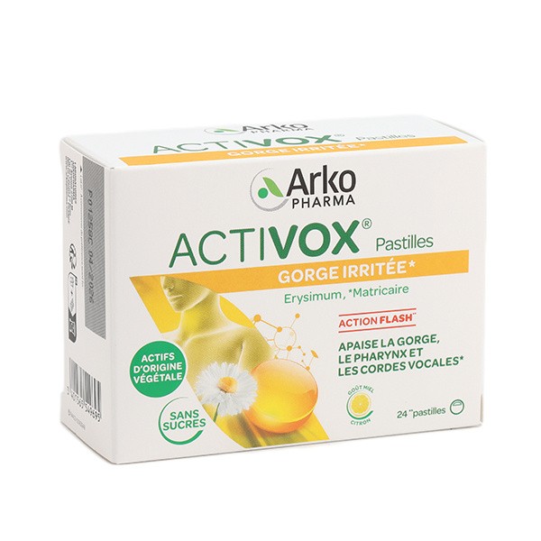 Activox miel citron sans sucre pastilles