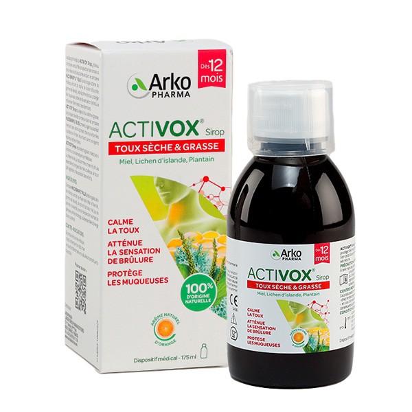 Activox sirop toux sèche et grasse