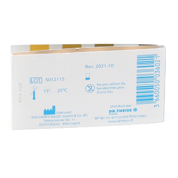 Dr. Theiss Alcabase Papier Indicateur pH Urinaire 52 Bandelettes