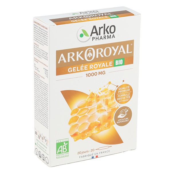 Arkoroyal gelée royale bio 1000 mg ampoules