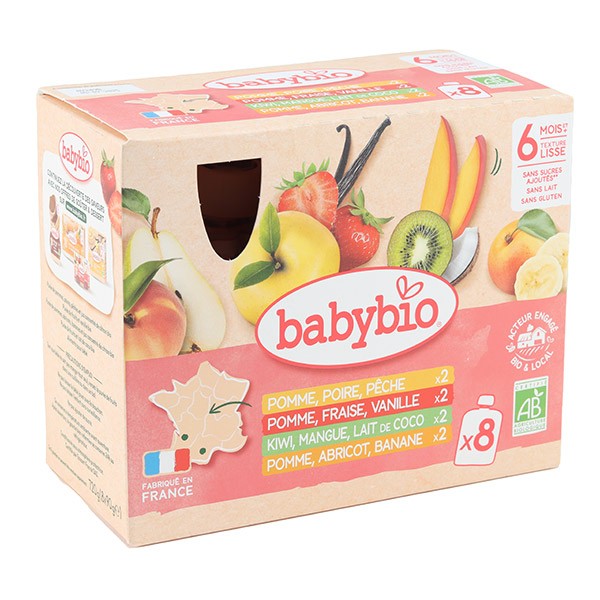 Babybio gourdes fruits multi-parfums bio