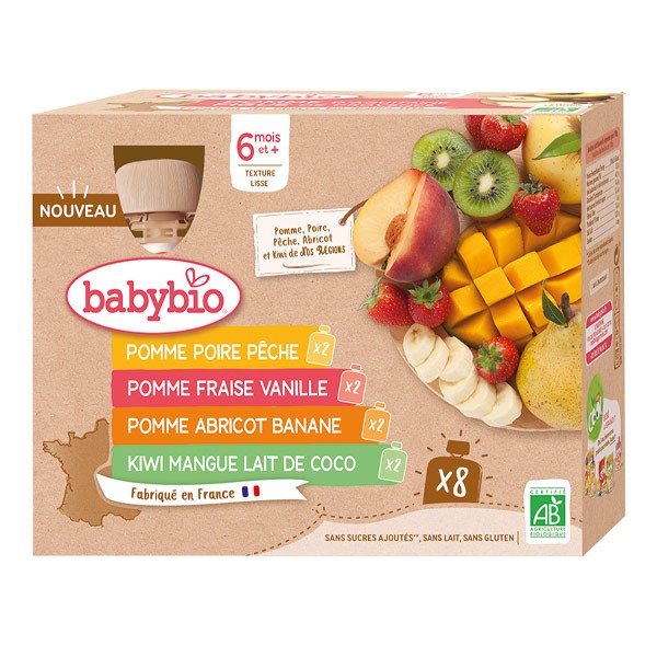 Babybio gourdes fruits multi-parfums bio