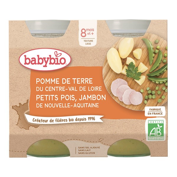 Babybio Petits pots Bébé Légumes et Jambon