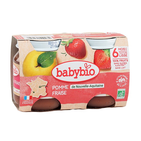 Babybio Petits Pots bébé Pomme Fraise