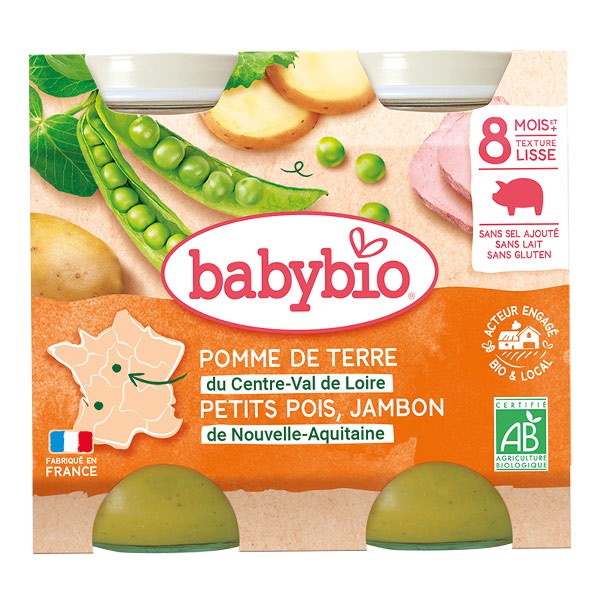 Babybio Petits pots Bébé Légumes et Jambon