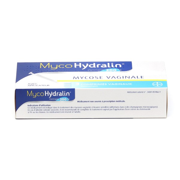 Mycohydralin 200 mg - 3 comprimés vaginaux