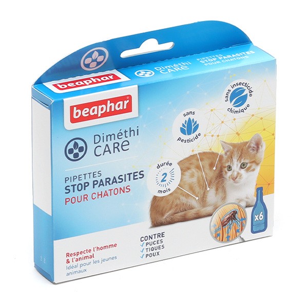 Pipettes Anti puce Chaton Diméthicare Beaphar - Sans insecticide