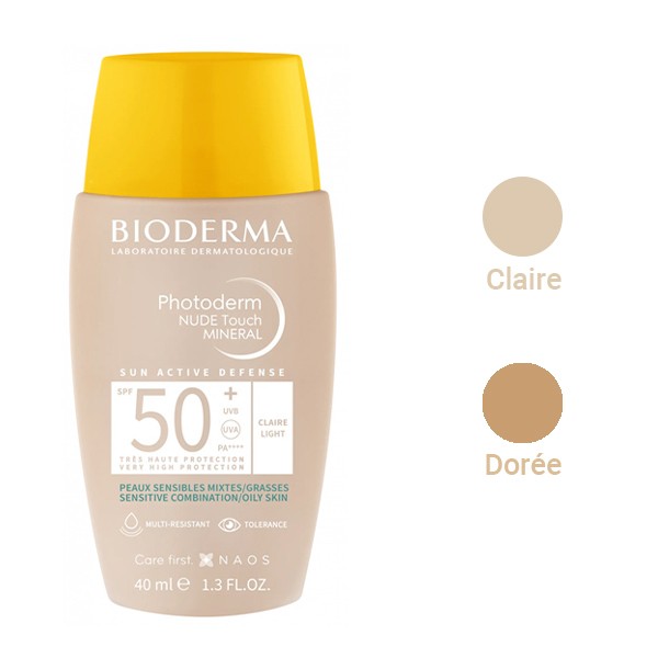 Bioderma Photoderm Nude Touch Mineral fluide solaire teinté SPF50+