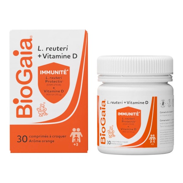 Biogaia L reuteri + Vitamine D comprimés à croquer