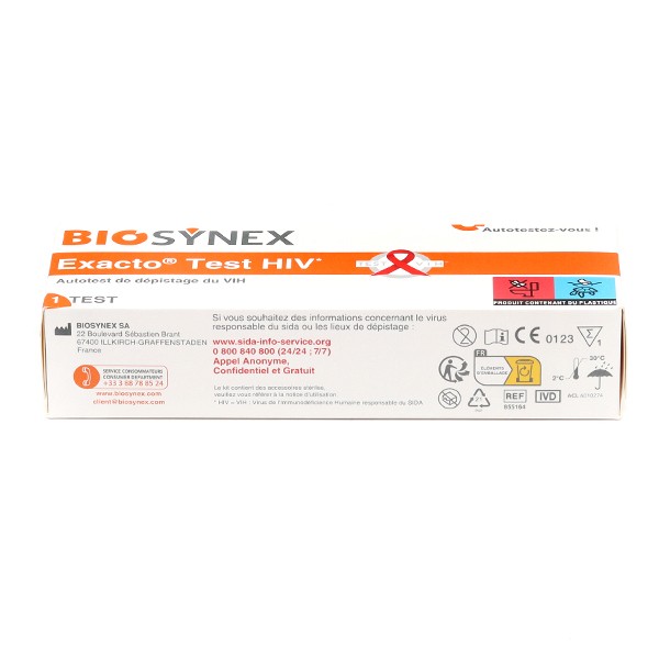 Biosynex Test Vih Exacto D Pistage Sida Pr Vention Hiv