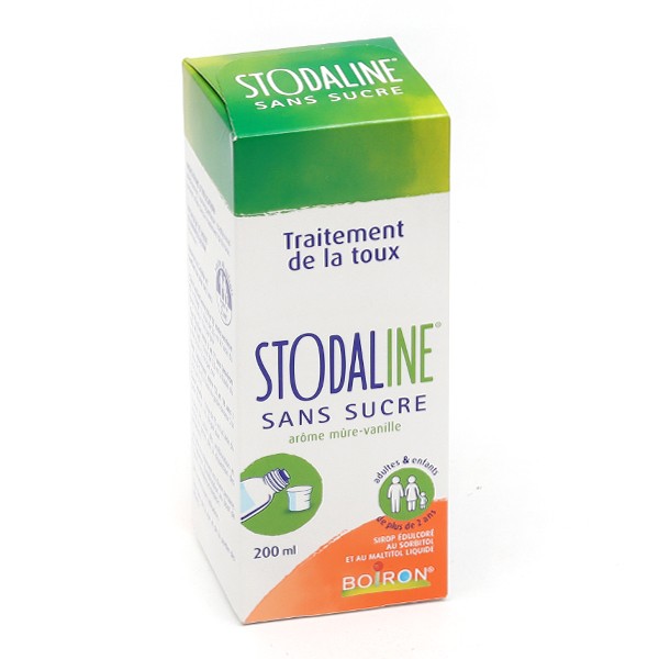 Stodaline sirop homéopathique sans sucre Boiron - Toux mixte - Dès 2 ans
