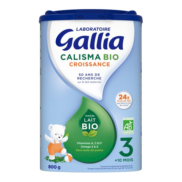 Gallia Calisma Croissance Lait 3ème âge Bio