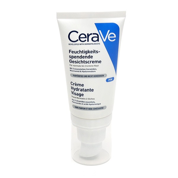 CeraVe Crème Hydratante Visage Peau Normale à Sèche, 52ml