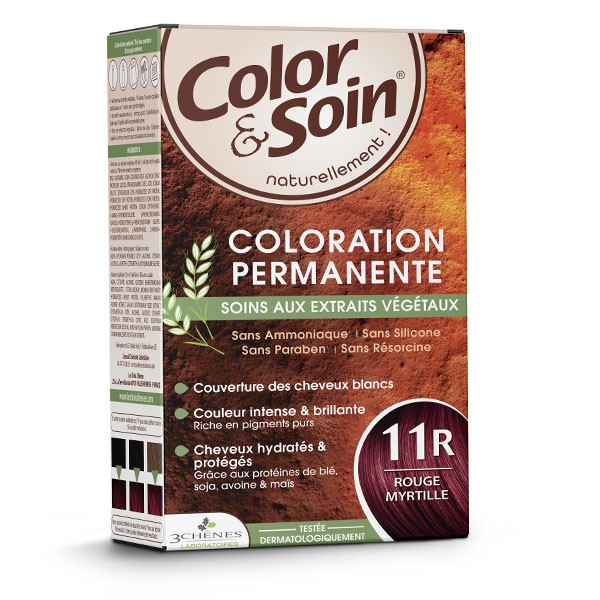 Les 3 Chênes Color et Soin coloration permanente rouge myrtille 11R