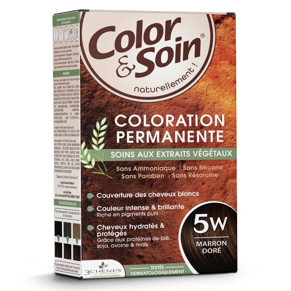 Les 3 Chênes Color et Soin coloration permanente marron doré 5W