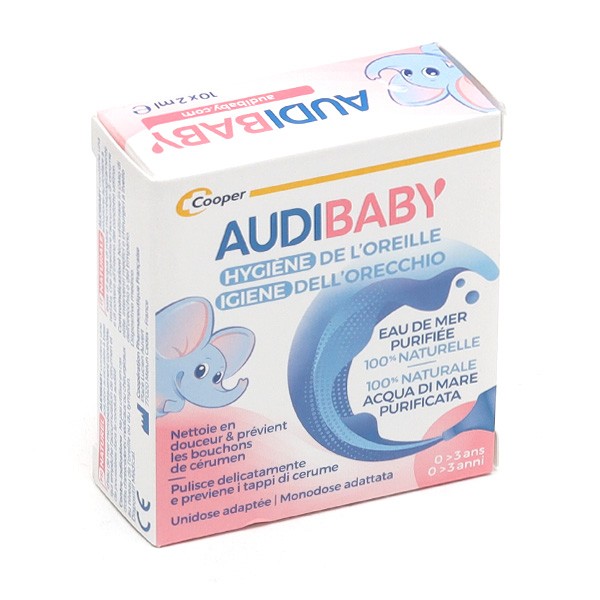 Audibaby dosette de Solution auriculaire - Nettoyage oreille Bébé