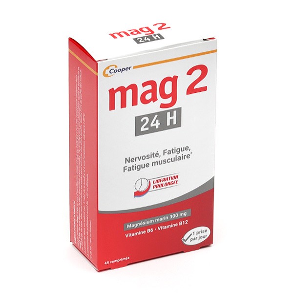 MAG 2 24h Magnésium marin et vit B6 et B12 Fatigue et nervosité