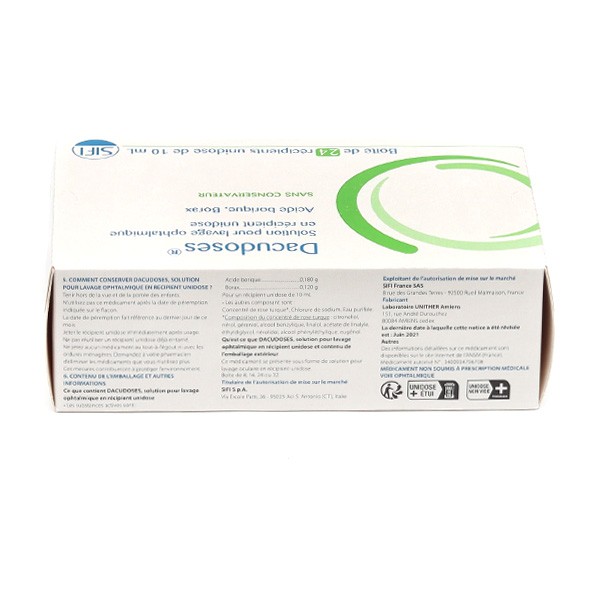 Dacudoses Solution pour Lavage Oculaire - 24 unidoses