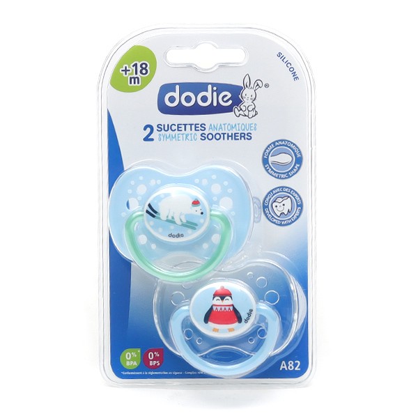 Sucette anatomique +18 Mois Duo Noel (silicone) DODIE