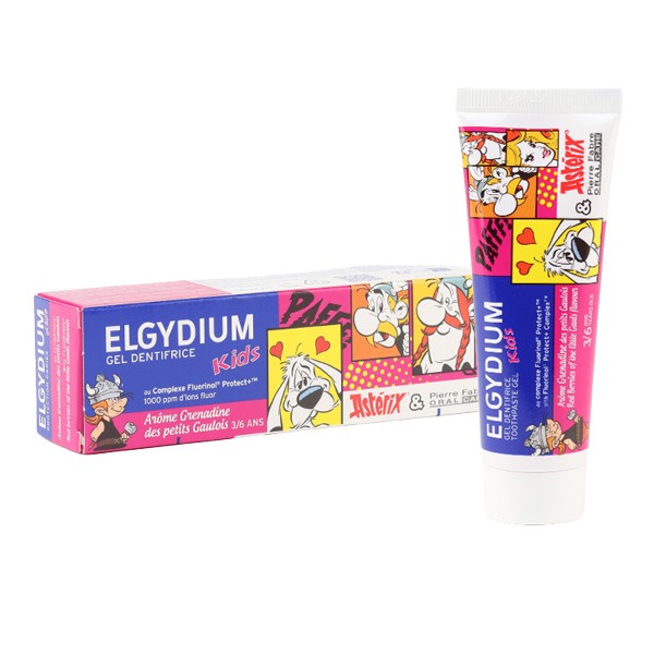 Elgydium Kids Astérix Dentifrice enfant grenadine