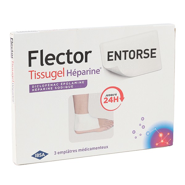 Flector Tissugel Héparine 24h patchs