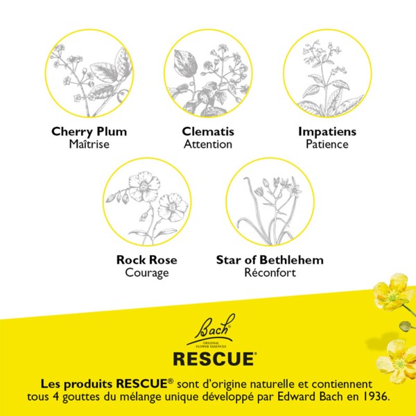 Rescue® Fleurs de Bach - 10ml - Famadem