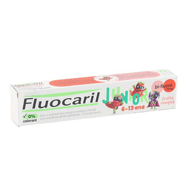 Fluocaril Junior dentifrice Fruits rouges 6-13 ans