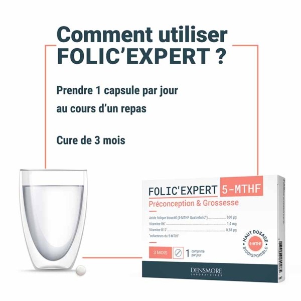 Densmore Folic Expert 5-mthf - Acide Folique - Conception Et Grossesse