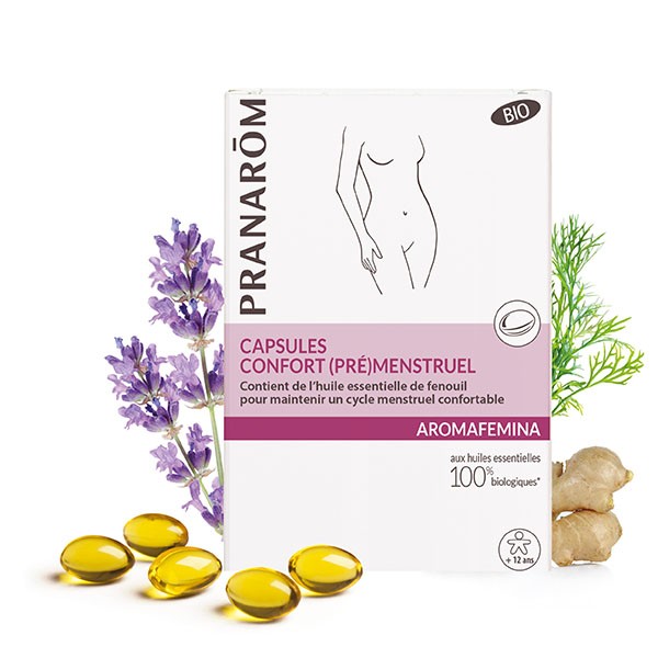 Pranarom Aromafemina confort menstruel Bio capsules