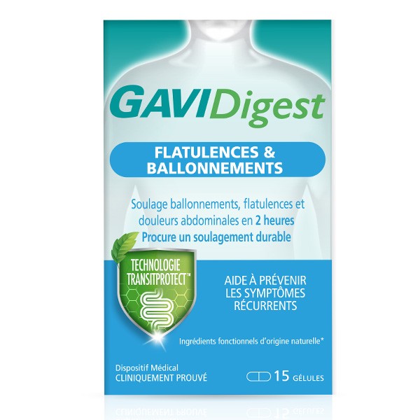 GaviDigest Flatulences et ballonnements gélules - Soulagement rapide