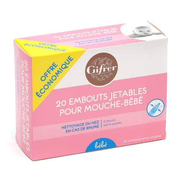 PHYSIOMER Mouche Bébé Embout Nasal Souple + 5 Filtres